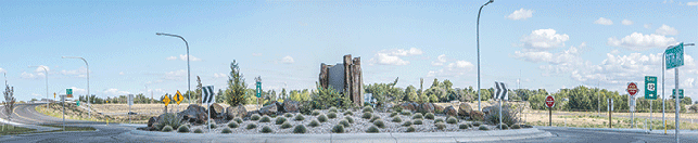 Estes memorial at US 12/Route 124 Burbank interchange